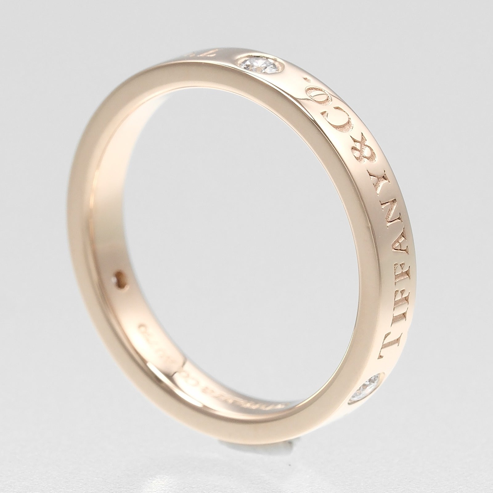 TIFFANY&Co.】ティファニー フラットバンド リング・指輪 9号 