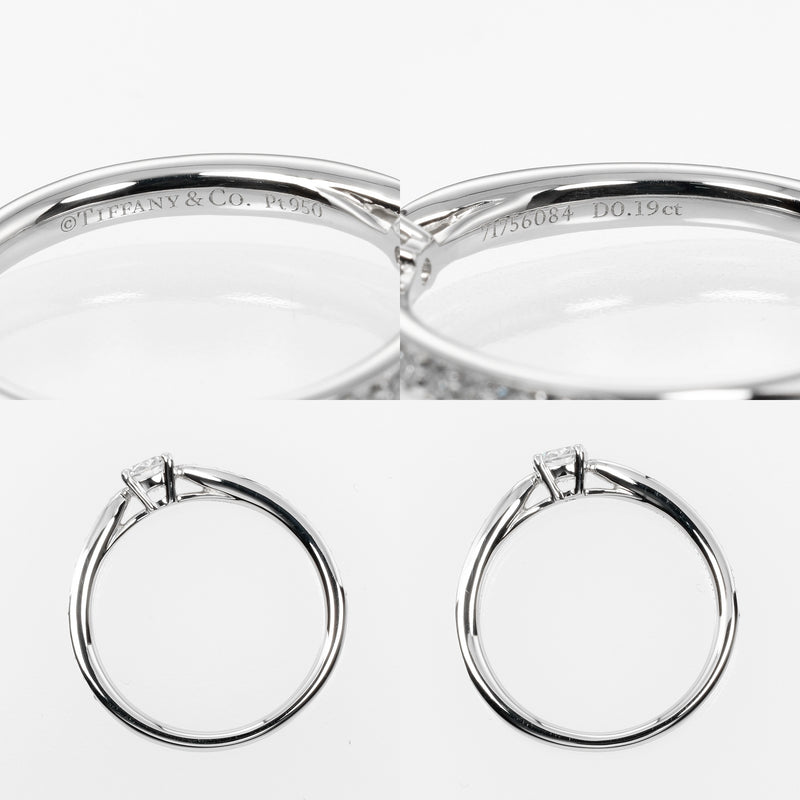 [Tiffany & Co.]TIFFANY&Co. 하모니 7.5 링/링 0.19ct VVS1/I/3EX PT950 플래티넘 X 다이아몬드 약 2.74g 하모니 레이디 랭 순위