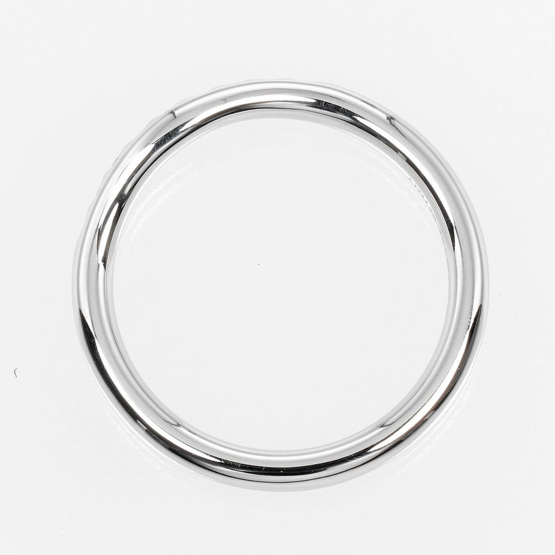 [Tiffany & co.]TIFFANY&Co. Curve band No. 5 Ring 2mm Model PT950 Platinum x 9P Diamond about 3.36g CURVED BAND Ladies A Rank