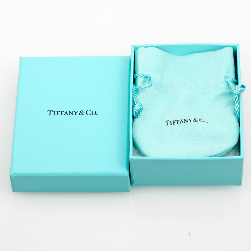 [Tiffany＆Co。]TIFFANY&Co. Curvudo带5号环 /戒指2mm型号PT950白金X 9P钻石大约3.36克弯曲的乐队女士A等级