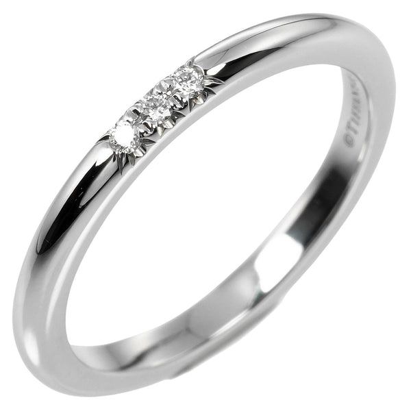 [Tiffany & co.]TIFFANY&Co.
 Forever Classic Band No. 7 Ring / Ring 
 Modelo de 2 mm PT950 Platinum x 3p Diamond aproximadamente 3.15 g Forever Classic Band Ladies A Rank