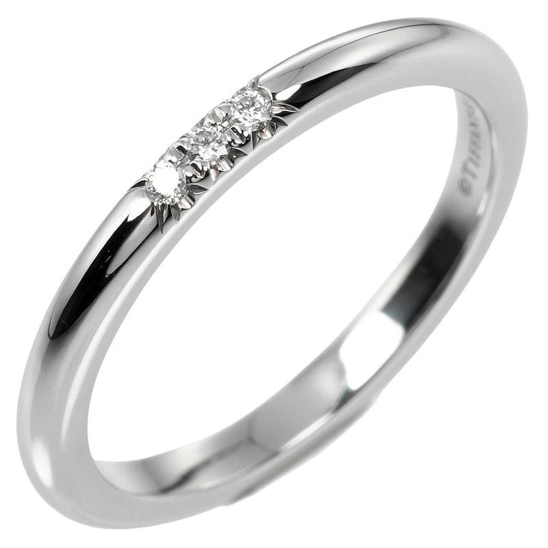 [Tiffany & co.]TIFFANY&Co. Forever Classic Band No. 7 Anillo / anillo 2 mm Modelo PT950 Platinum x 3p Diamond aproximadamente 3.15 g Forever Classic Band Ladies A Rank