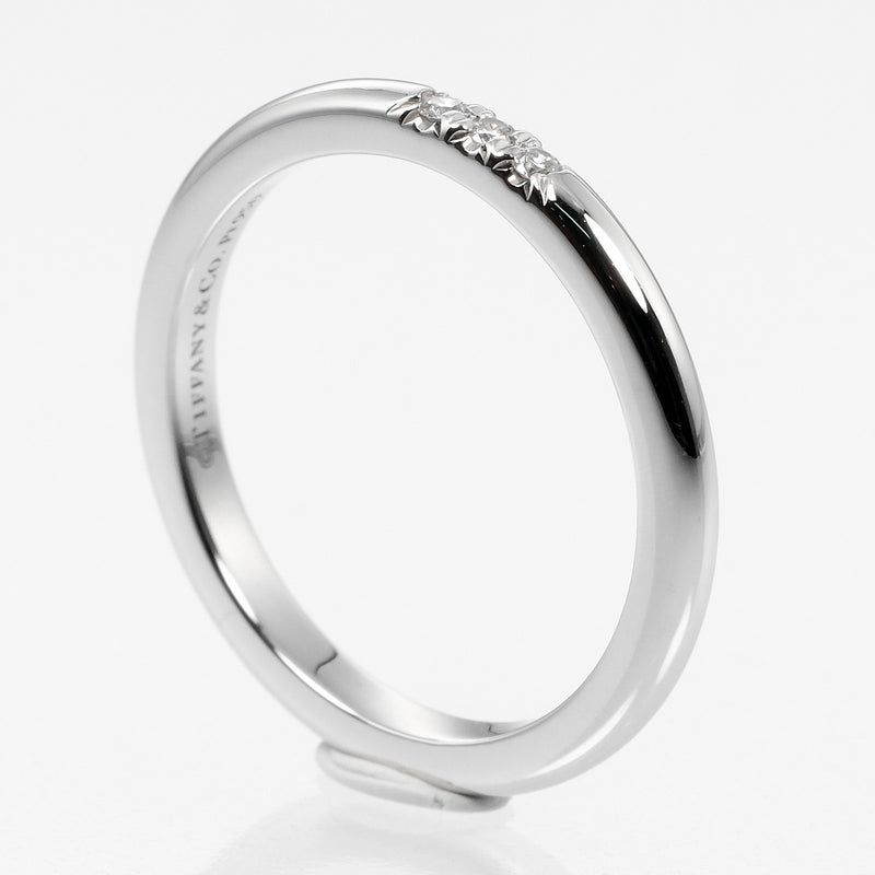 [Tiffany & co.]TIFFANY&Co.
 Forever Classic Band No. 7 Ring
 2mm Model PT950 Platinum x 3P Diamond about 3.15g Forever Classic Band Ladies A Rank