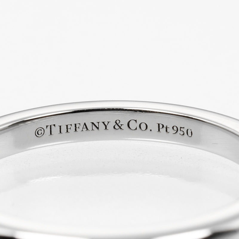 【TIFFANY&Co.】ティファニー
 フォーエバー クラシックバンド 7号 リング・指輪
 2mmモデル Pt950プラチナ×3Pダイヤモンド 約3.15g forever classic band レディースAランク