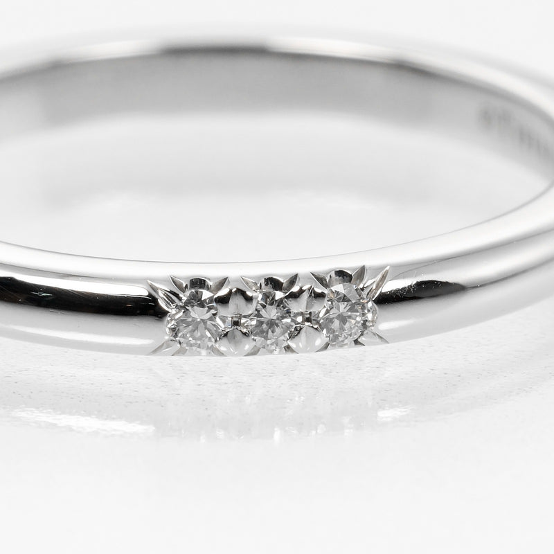 [Tiffany & co.]TIFFANY&Co.
 Forever Classic Band No. 7 Ring
 2mm Model PT950 Platinum x 3P Diamond about 3.15g Forever Classic Band Ladies A Rank