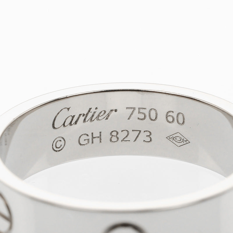 [Cartier] Cartier Love No. 20 Anneau / Ring K18 Gol blanc Environ 8,65g Love Men A Rank