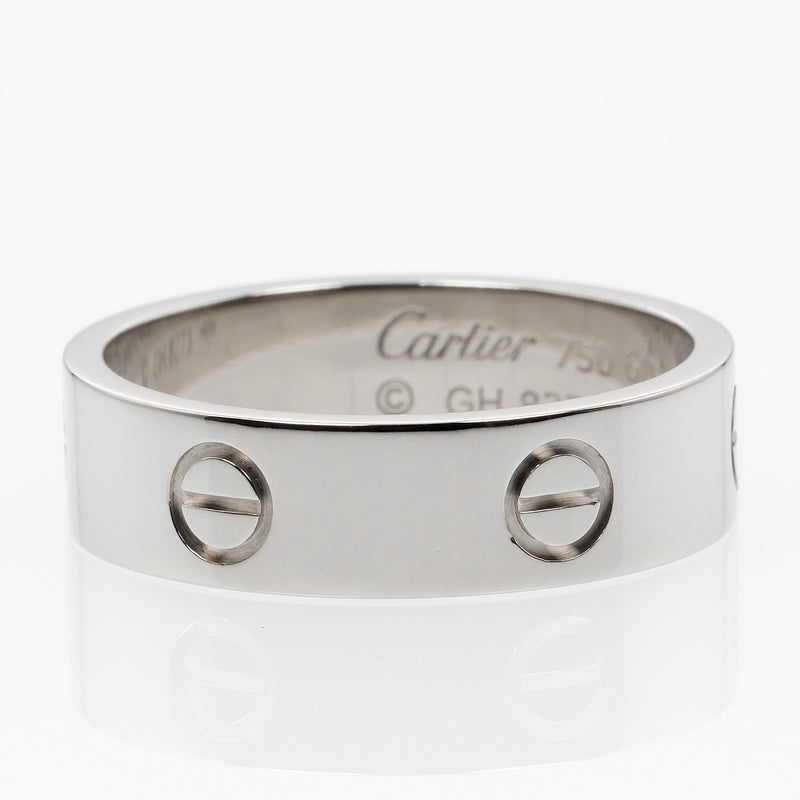 [Cartier]卡地亚（Cartier）爱情20号戒指 /戒指 18K白金约8.65克，爱男人的等级