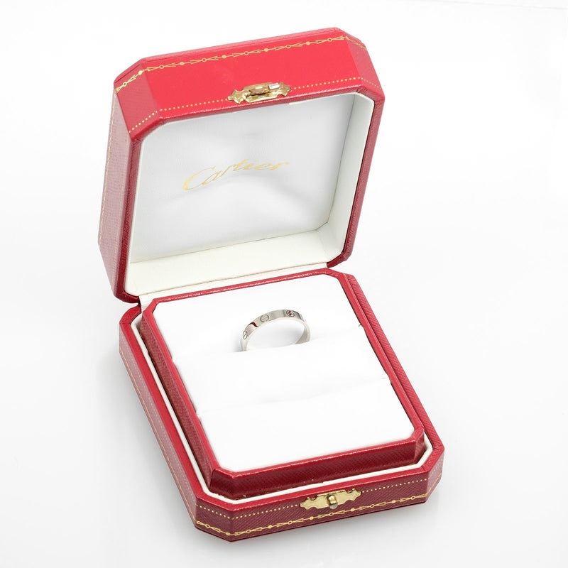 [Cartier] Cartier Mini Love Boda No. 22 Anillo / anillo 18KOro blanco aproximadamente 4g mini amor de boda de amor un rango