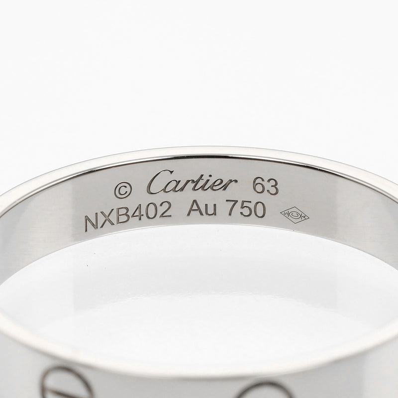 [Cartier] Cartier Mini Love Wedding No. 22 Anneau / Ring K18 Or blanc Environ 4G Mini Love Wedding Men A Rank