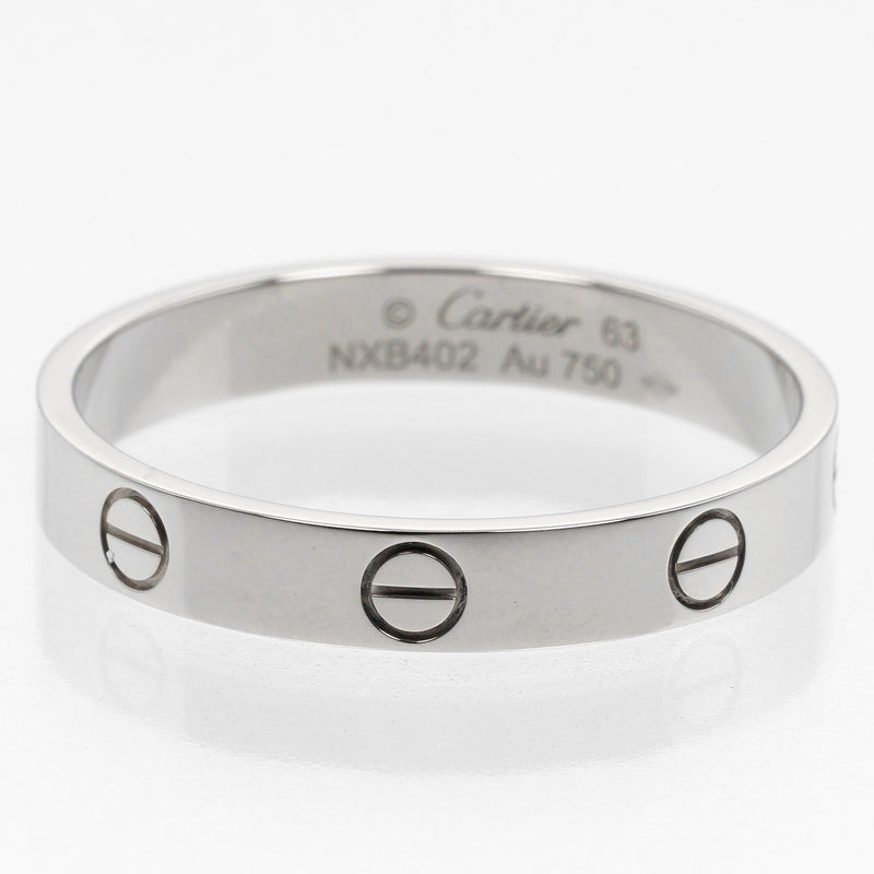 [Cartier] Cartier Mini Love Wedding No. 22 Anneau / Ring K18 Or blanc Environ 4G Mini Love Wedding Men A Rank