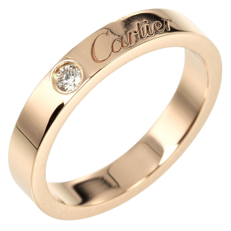 【CARTIER】カルティエ
 Cドゥ エングレーブド 7号 リング・指輪
 K18ピンクゴールド×ダイヤモンド 約3.39g C Do Engraved レディースAランク