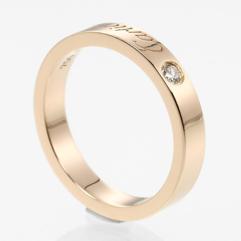 [Cartier] Cartier C Du Engrave No. 7 Anillo / anillo 18KPink Gold X Diamond aproximadamente 3.39g C C Co grabado Damas A Rank