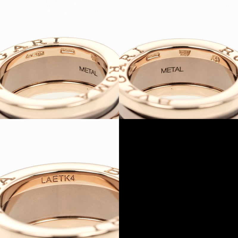 [BVLGARI] Bulgari 
 Beezero Wan 2 Band No. 8 Ring
 18KRaspberry PinkGold x Metal about 6.9g B.ZERO1 2 Bands Ladies A Rank