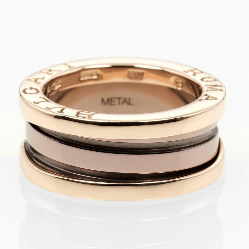 [Bvlgari] Bulgari Beau Zero Zero WAN 2 Band No. 8 Ring / Ring 18K粉红色金X金属约6.9克B.Zero1 2乐队女士