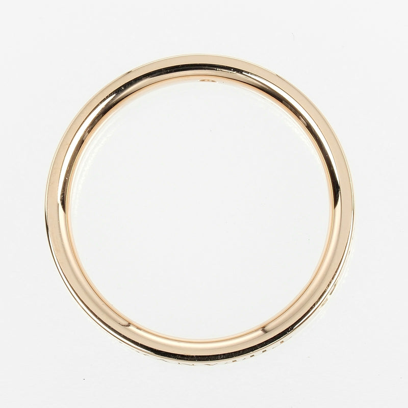 [Tiffany & co.]TIFFANY&Co. Flat band No. 8.5 Ring 18KRaspberry PinkGold x 3P Diamond about 3.33G Flat Band Ladies A Rank