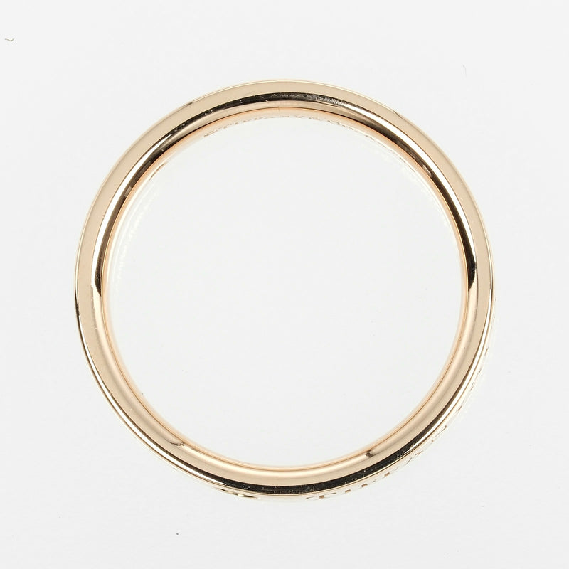 [Tiffany & co.]TIFFANY&Co. Flat band No. 8.5 Ring 18KRaspberry PinkGold x 3P Diamond about 3.33G Flat Band Ladies A Rank