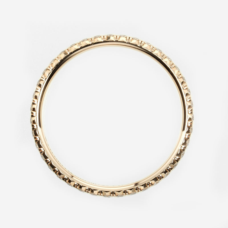 [Tiffany & co.]TIFFANY&Co. Sorest Full Eternity No. 7.5 Ring 18KRaspberry PinkGold x Diamond about 1G SOLEST FULL ETERNITY Ladies A Rank