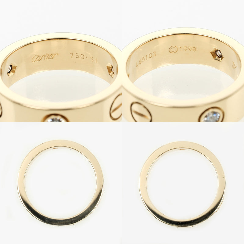 [Cartier] Cartier 
 Love 11 Ring
 18KYellow Gold x 3P Diamond about 8.28g Love Ladies A Rank