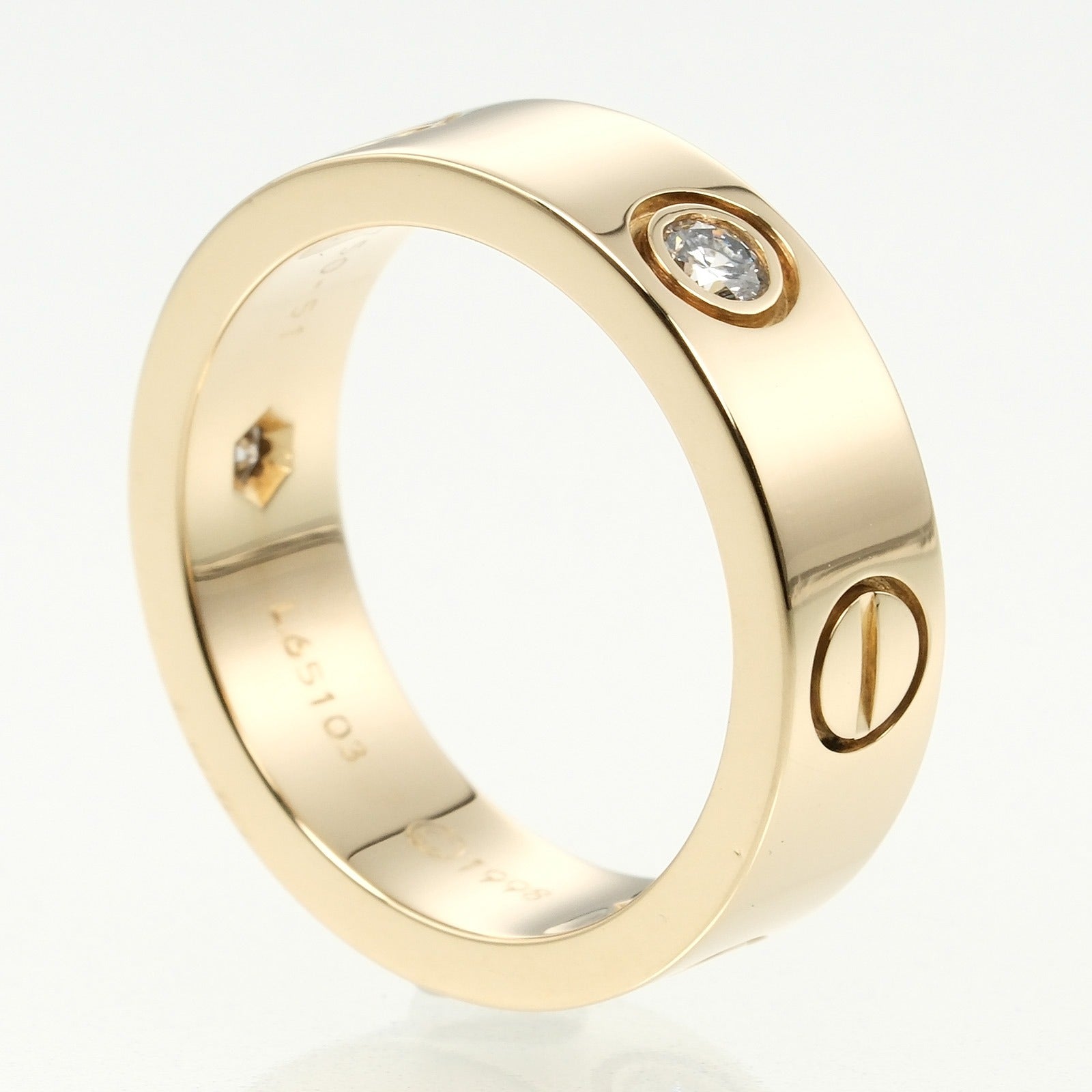 CARTIER】カルティエ ラブ 11号 リング・指輪 K18イエローゴールド×3P