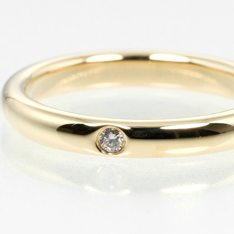 [Tiffany & co.]TIFFANY&Co. Stacking Band No. 9 Ring 18KYellow Gold x Diamond about 3.62g Stacking Band Ladies A Rank