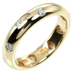 [Tiffany & co.]TIFFANY&Co. Dots 9 Ring 18KYellow Gold x PT950 Platinum x Diamond about 5g Dots Ladies A Rank