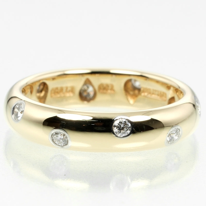 [Tiffany & co.]TIFFANY&Co. Dots 9 Ring 18KYellow Gold x PT950 Platinum x Diamond about 5g Dots Ladies A Rank