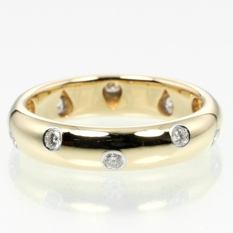 [Tiffany & co.]TIFFANY&Co. Dots 9 Ring 18KYellow Gold x PT950 Platinum x Diamond about 5g Dots Ladies A Rank