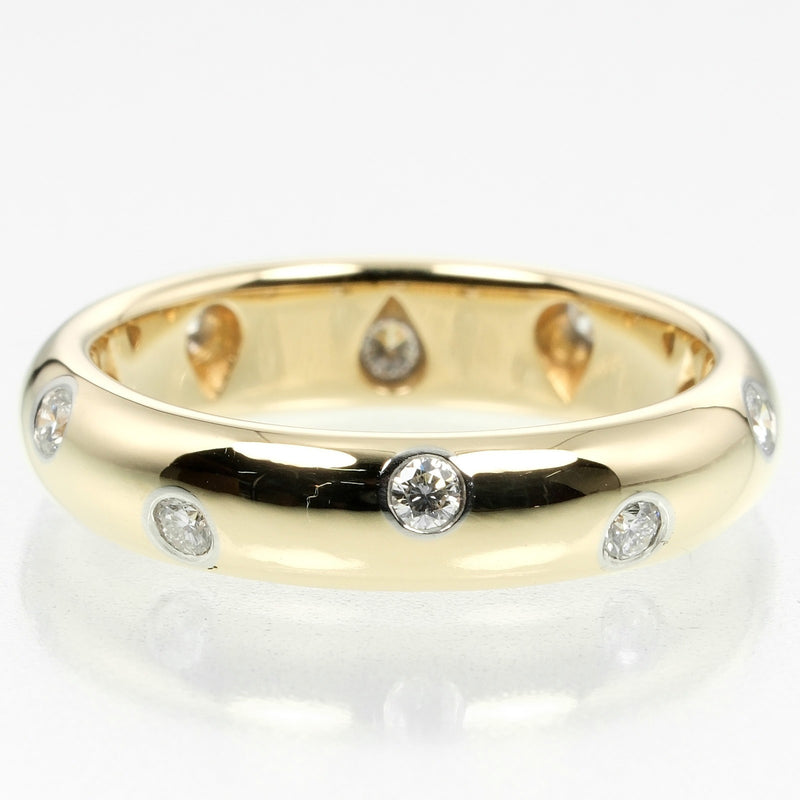 [Tiffany & co.]TIFFANY&Co. Dots 9 Ring 18KYellow Gold x PT950 Platinum x Diamond about 5g Dots Ladies A Rank