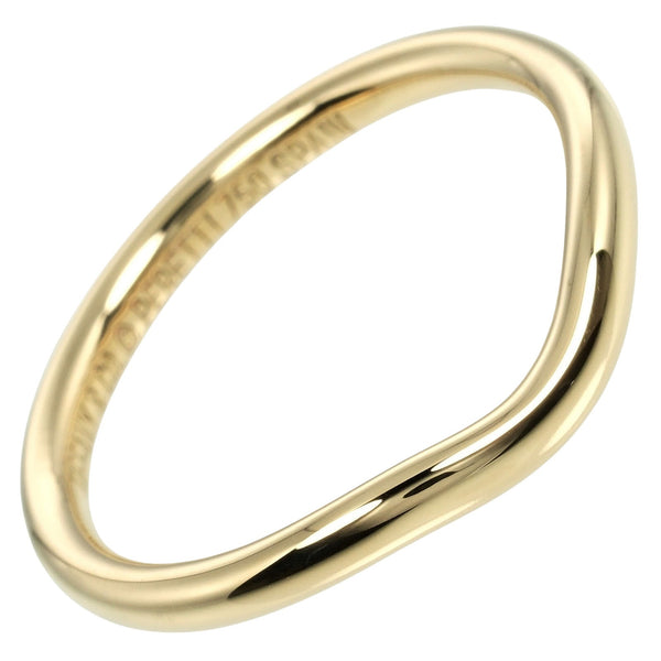 [Tiffany & co.]TIFFANY&Co.
 Banda curva No. 9 Anillo / anillo 
 Modelo de 2 mm 18KOro amarillo aproximadamente 2.29 g de banda curva damas un rango