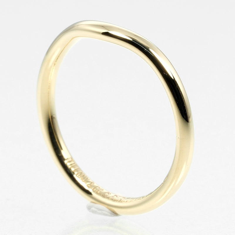 [Tiffany & co.]TIFFANY&Co. Banda curva No. 9 Anillo / anillo de 2 mm Modelo 18KOro amarillo aproximadamente 2.29 g de la banda curva damas un rango