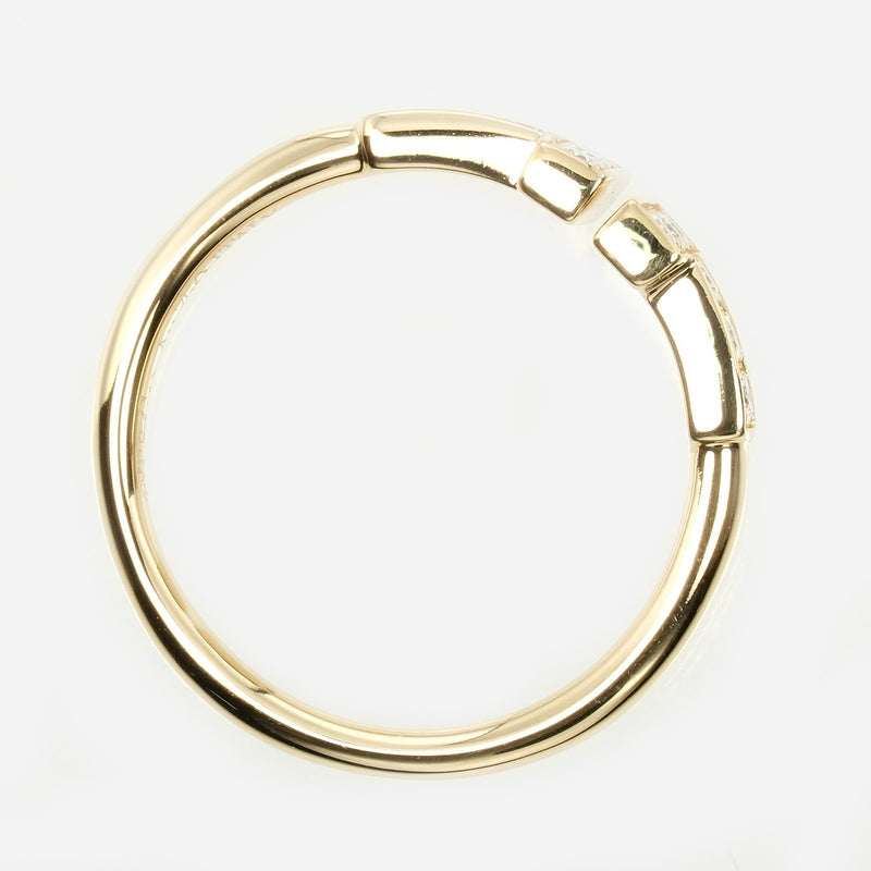 [Tiffany & CO.] Tiffany T Wire n ° 7 Anneau / anneau K18 Yellow Gold X Diamond Environ 2,16g T Wire Mas