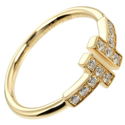 [Tiffany & co.]TIFFANY&Co. T -Wire No. 7 Anillo / anillo 18KDiamante de oro amarillo x diamante aproximadamente 2.16g t de alambre damas un rango