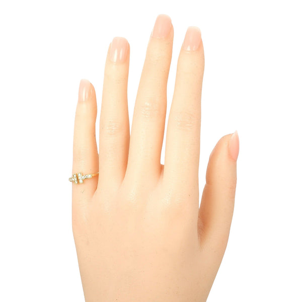 [Tiffany & co.]TIFFANY&Co. T wire 7 Ring 18KYellow Gold x Diamond about 2.16g T Wire Ladies A Rank