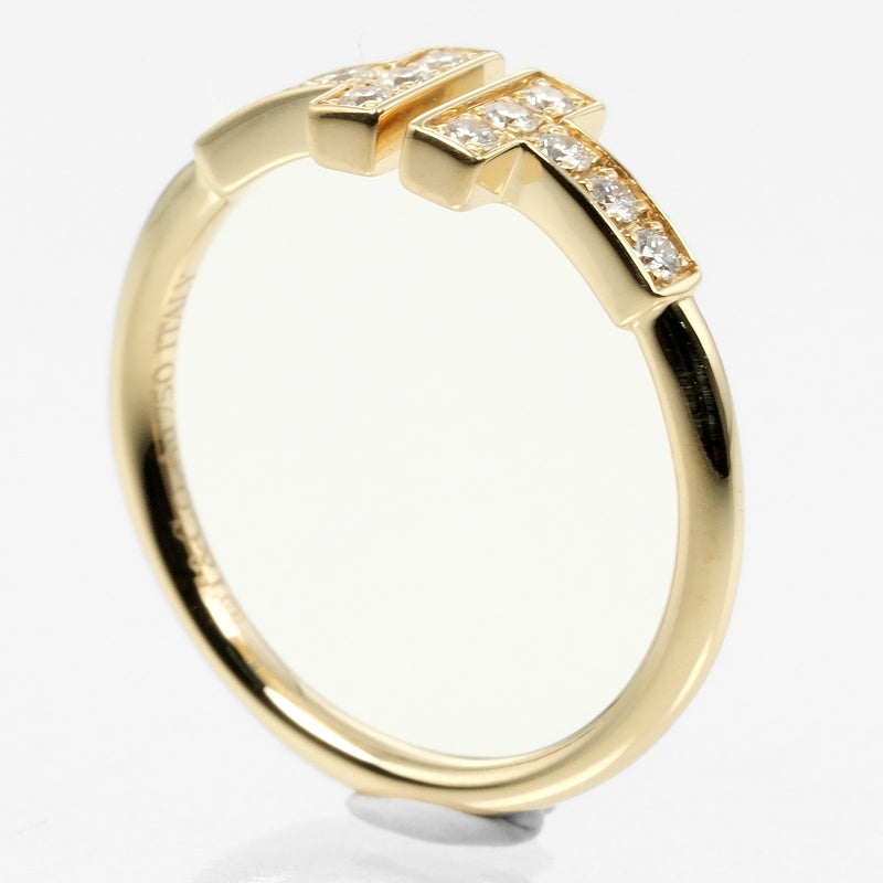 [Tiffany & co.]TIFFANY&Co. T wire 7 Ring 18KYellow Gold x Diamond about 2.16g T Wire Ladies A Rank