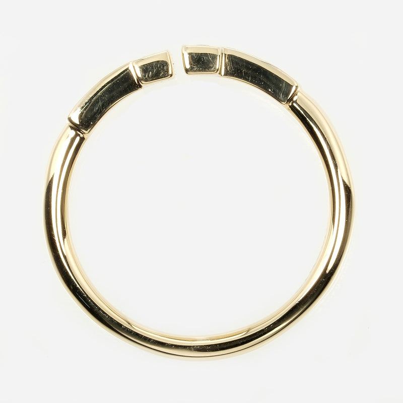 [Tiffany & CO.] Tiffany T Wire n ° 7 Anneau / anneau K18 Yellow Gold X Diamond Environ 2,16g T Wire Mas