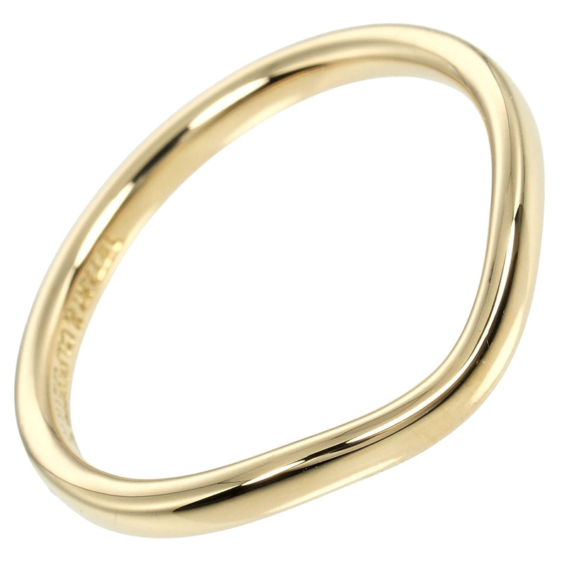 [Tiffany & CO.] Tiffany Curbe Band 8.5 Ring / Ring 2 mm Modèle K18 Gol jaune Environ 2G Band incurvé Mesdames A Rank