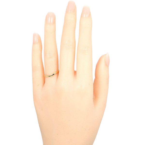 [Tiffany & co.]TIFFANY&Co. Curve band No. 8.5 Ring 2mm model 18KYellow Gold Approximately 2g CURVED BAND Ladies A Rank