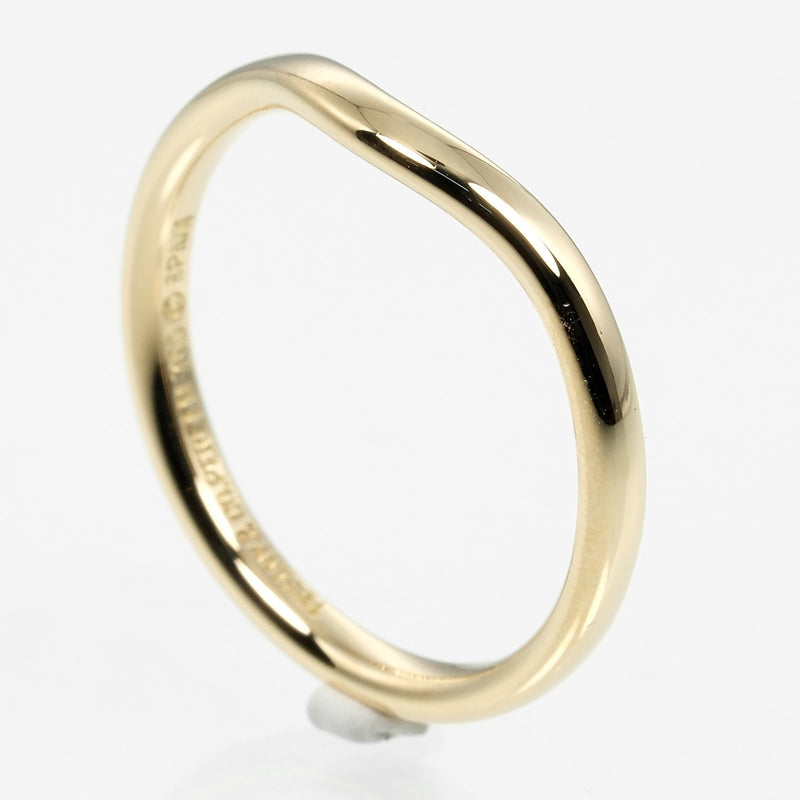 [Tiffany & CO.] Tiffany Curbe Band 8.5 Ring / Ring 2 mm Modèle K18 Gol jaune Environ 2G Band incurvé Mesdames A Rank