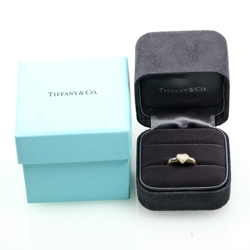 [Tiffany & co.]TIFFANY&Co. Paveheart No. 7 Anillo / anillo 18KOro amarillo x diamante aproximadamente 4g pavimento de corazón damas un rango