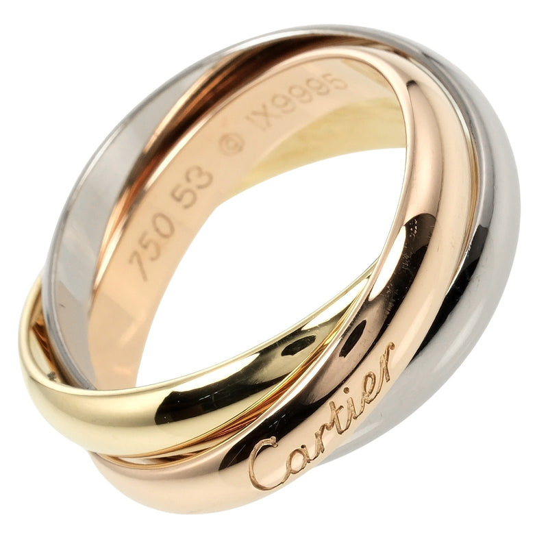 [Cartier] Cartier Trinity No. 12.5 Ring 18KGold x YG PG WG Approximately 8.67G Trinity Ladies A Rank