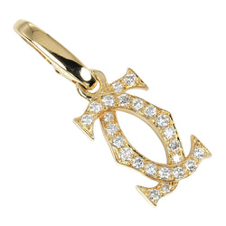 [Cartier] Cartier 
 2C charm PendantTop 
 18KYellow Gold x Diamond about 2.2g 2c Charm Ladies A Rank