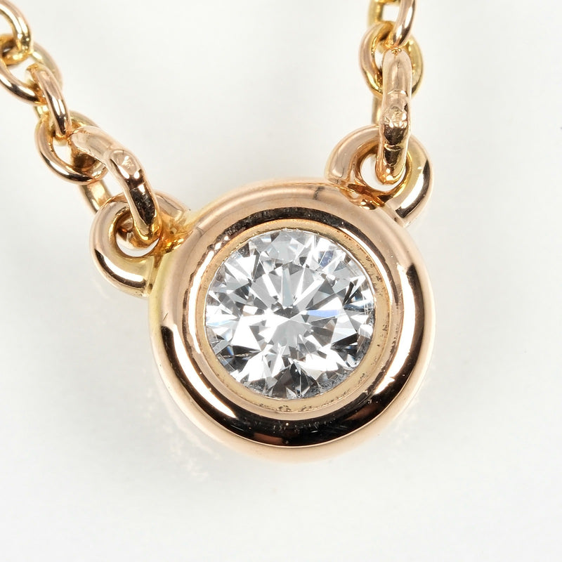 【TIFFANY&Co.】ティファニー
 バイザヤード ネックレス
 トップ幅4.5mm K18ピンクゴールド 約2.26g By the yard レディースAランク