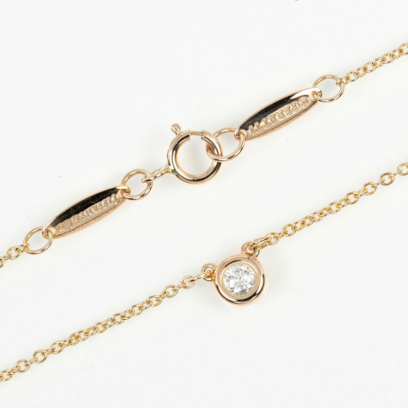 【TIFFANY&Co.】ティファニー
 バイザヤード ネックレス
 トップ幅4.5mm K18ピンクゴールド 約2.26g By the yard レディースAランク