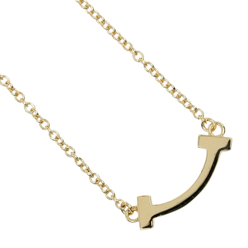 [Tiffany & co.]TIFFANY&Co.
 T Smile Mini Necklace
 18KYellow Gold Approximately 2.38g T Smile Mini Ladies A Rank