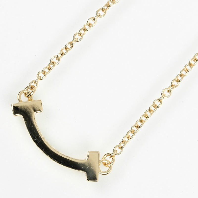 [Tiffany & co.]TIFFANY&Co.
 T Smile Mini Necklace
 18KYellow Gold Approximately 2.38g T Smile Mini Ladies A Rank