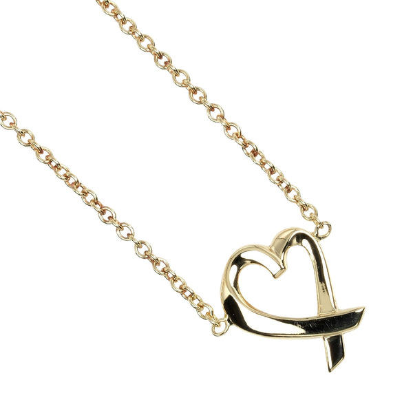 [Tiffany & co.]TIFFANY&Co.
 Rabbit heart Necklace
 18KYellow Gold Approximately 2.4g Loving Heart Ladies A Rank