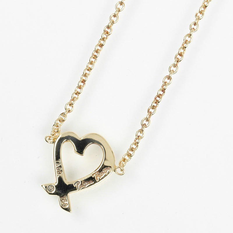 [Tiffany & co.]TIFFANY&Co.
 Rabbit heart Necklace
 18KYellow Gold Approximately 2.4g Loving Heart Ladies A Rank