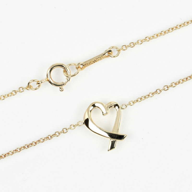 [Tiffany & co.]TIFFANY&Co.
 Rabbit heart Necklace
 18KYellow Gold Approximately 2.4g Loving Heart Ladies A Rank