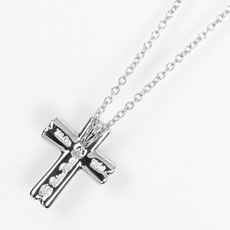 【TIFFANY&Co.】ティファニー
 テンダネス クロス ネックレス
 K18ホワイトゴールド×ダイヤモンド 約3.8g tenderness cross レディースAランク