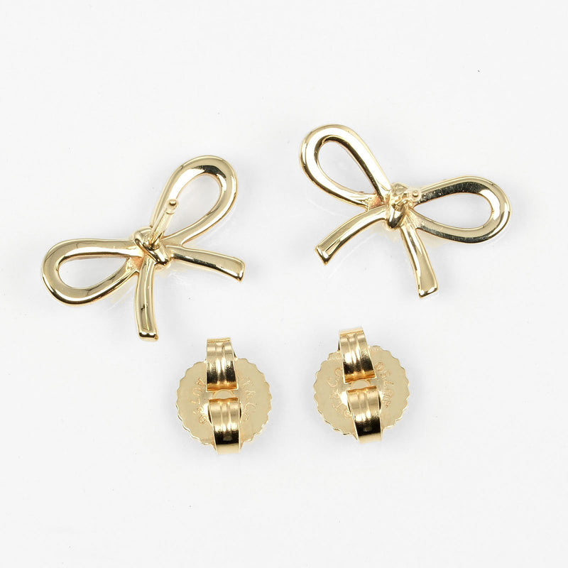 [Tiffany & co.]TIFFANY&Co.
 Ribbon earrings 
 18KYellow Gold Approximately 2g Ribbon Ladies A Rank